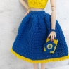 Handgehäkeltes Outfit für 1:6 Modepuppen (Barbie, Steffi)