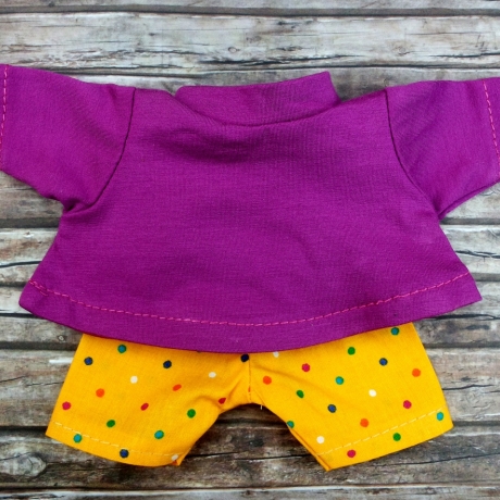 Shirt und Hose Kleidung passend für Äffchen Stofftiere 20 cm Neu