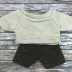 Shirt und Hose Braun passend für Äffchen Stofftiere 20 cm Neu