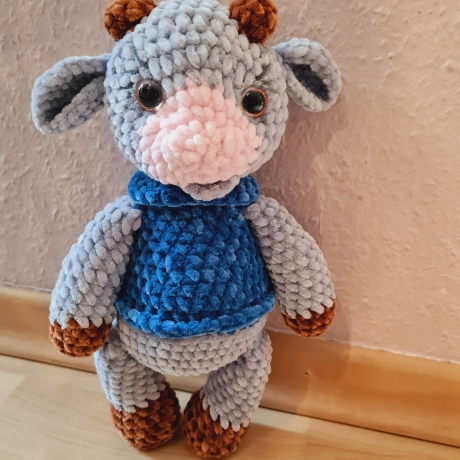 Kuh, ca. 30 cm, Unikat, gehäkelt,  Handmade