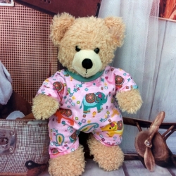 Bärenkleidung Overall Rosa für Bären Stofftiere 28 cm Neu
