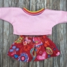 Shirt Rosa und Rock Rot passend für Äffchen Stofftiere 20 cm Neu
