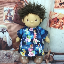 Kleidung Nostalgische kleine Feen blau passend für Puppen 35cm