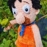 Fred Feuerstein, Unikat, Amigurumi,  ca. 40 cm, gehäkelt 