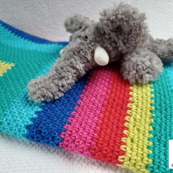 Babydecke extra soft gehäkelt gelb grün blau pink Babydecke extra soft gehäkelt gelb grün blau pink