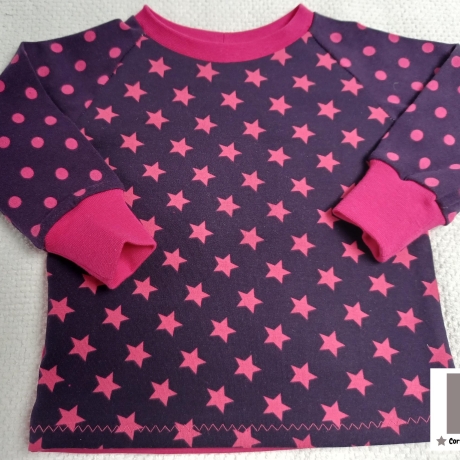 Babyset Shirt und Hose Sterne pink Gr. 62/68