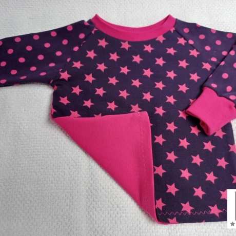 Babyset Shirt und Hose Sterne pink Gr. 62/68