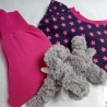 Babyset Shirt und Hose Sterne pink Gr. 62/68