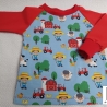 Babyset Shirt und Hose Bauernhof rot  Gr. 62/68