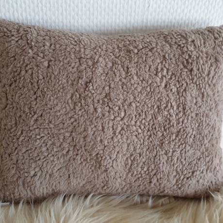 Kissen Bär Teddy Schmetterling Streifen grau & Wunschnamen W785
