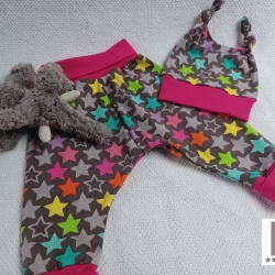 Babyset Pumphose und Mütze Sterne Regenbogen Gr. 62/68 Babyset Pumphose und Mütze Sterne Regenbogen Gr. 62/68