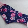 Babyset Pumphose und Mütze Blumen blau pink Gr. 62/68