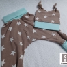 Babyset Pumphose und Mütze Sterne beige Gr. 62/68