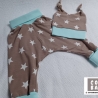 Babyset Pumphose und Mütze Sterne beige Gr. 62/68