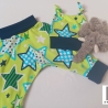 Geschenk zur Geburt Babyset grün blau Sterne Hose & Mütze 62/68