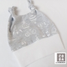 Babyset Pumphose und Mütze grau weiß Gr. 62/68