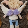 Mondelf Winter, Unikat ca. 35 cm, Amigurumi gehäkelt 
