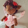 Sommerelfe, Unikat, Amigurumi ca. 35 cm gehäkelt 