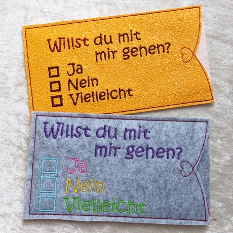 5x Stickdatei -Willst du- Schokohülle Text Blanko stickdirwas