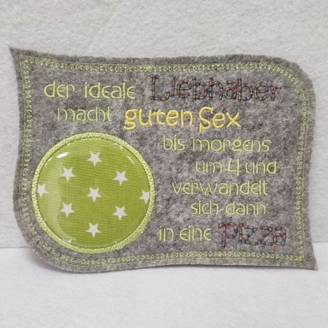 2x Stickdatei Liebhaber Mugrug Untersetzer & Text Stickdirwas