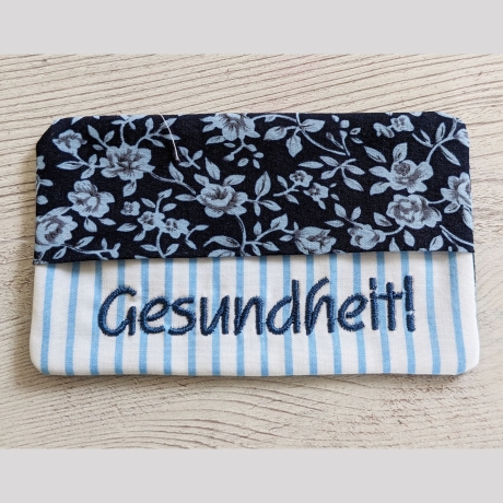 3x Stickdatei Tatuta Taschentuchtasche mit Text und Blanko