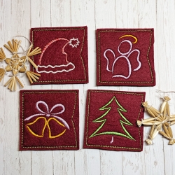 Xmas Mini Schokohüllen 9x Stickdatei Weihnachten Stickdirwas