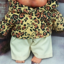 Hoodie und Hose Wildnis passend für Äffchen Stofftiere 20 cm Neu