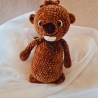 Biber, Unikat ca. 24 cm, Amigurumi gehäkelt 