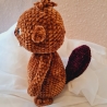 Biber, Unikat ca. 24 cm, Amigurumi gehäkelt 