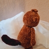 Biber, Unikat ca. 24 cm, Amigurumi gehäkelt 