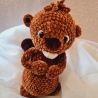 Biber, Unikat ca. 24 cm, Amigurumi gehäkelt 