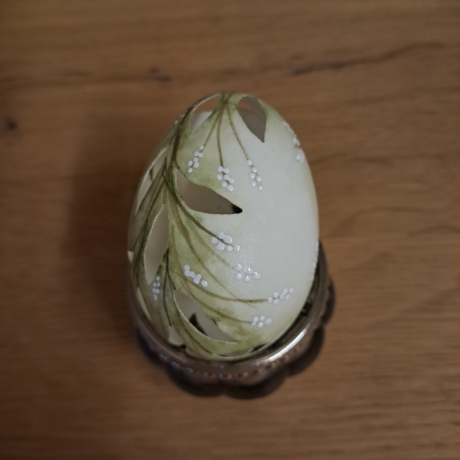 echtes Osterei gebohrt perforiert bemalt Ostern Unikat