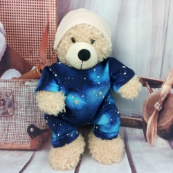 Bärenkleidung Overall Mütze Wolken passend für Bär 23 cm Neu