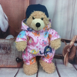 Overall Mütze Elefanten Kleidung passend für Bären 28 cm Neu