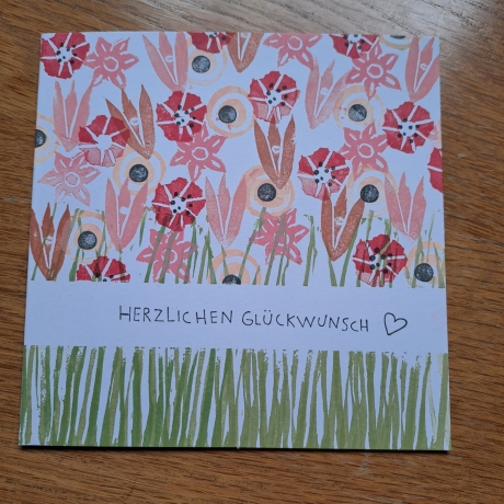 Glückwunschkarte Blumenwiese