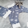 Babyset Hose und Knotenmütze Pusteblume grau Gr. 62 68