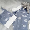 Babyset Hose und Knotenmütze Pusteblume grau Gr. 62 68