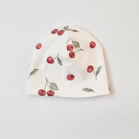Beanie Mütze mit Cherry Motiv