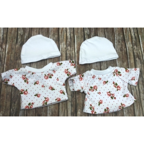 Kleid + Mütze lang passend für Äffchen Plüschtiere 20 cm Neu