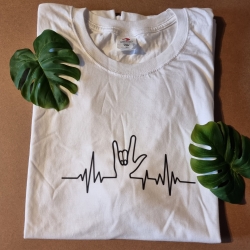 T-shirt Heartbeat Metal
