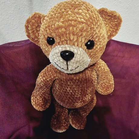 Teddy, ca. 41 cm, Unikat, gehäkelt,  Handmade
