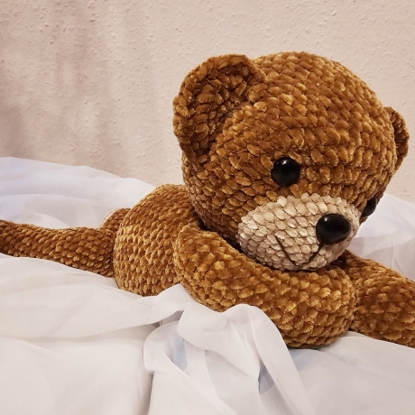 Teddy, ca. 41 cm, Unikat, gehäkelt,  Handmade