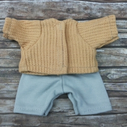 Weste und Hose Kleidung passend für Äffchen Bärchen 20 cm Neu