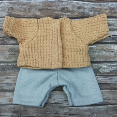 Weste und Hose Kleidung passend für Äffchen Bärchen 20 cm Neu