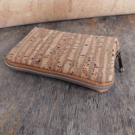 Geldbörse aus KORK, Portemonnaie, NATUR fair vegan handmade