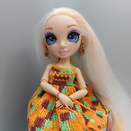 Kleid für Rainbow High, orange