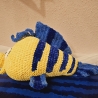 Fabius aus Arielle, Unikat,  Amigurumi ca. 43 cm gehäkelt 