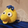 Fabius aus Arielle, Unikat,  Amigurumi ca. 43 cm gehäkelt 