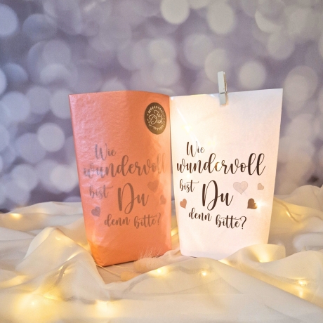 Lichtertüte, Lichterbeutel mit Spruch, Mitbringsel,Geschenk Idee