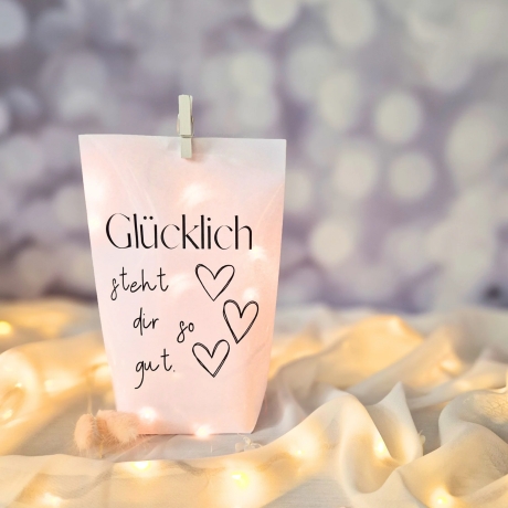 Lichtertüte, Lichterbeutel mit Spruch, Mitbringsel,Geschenk Idee